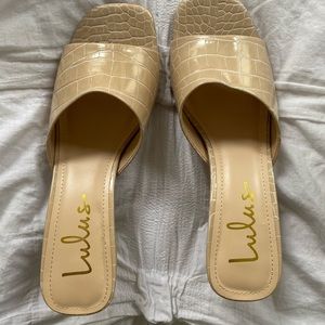 Lulus Croc kitten heels